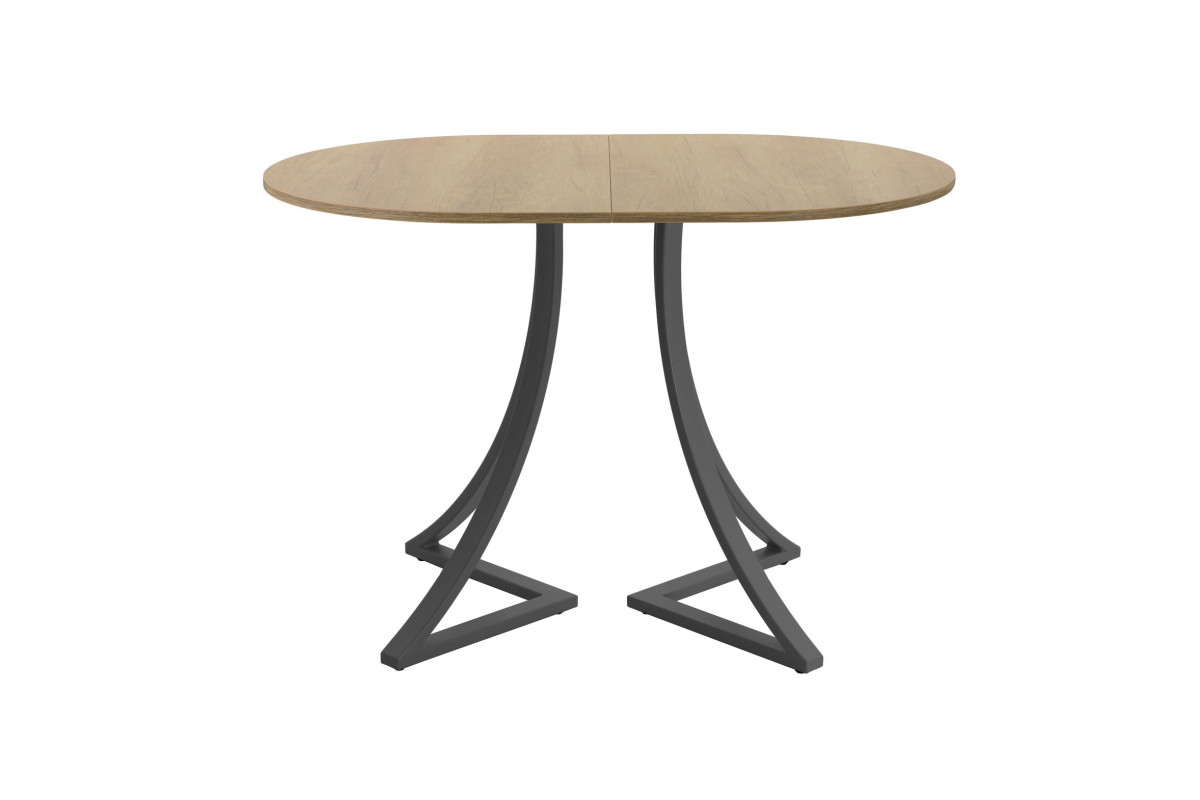 Обеденный стол AMC Elite (серии SLIM) / E24(1100) D3 (графит/Дуб Небраска Натуральный)