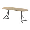 Обеденный стол AMC Elite (серии SLIM) / E24(1100) D3 (графит/Дуб Небраска Натуральный)