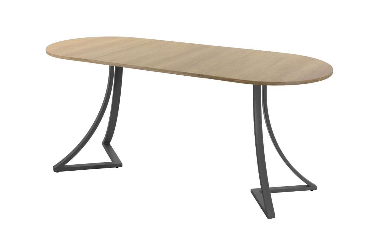 Обеденный стол AMC Elite (серии SLIM) / E24(1100) D3 (графит/Дуб Небраска Натуральный)