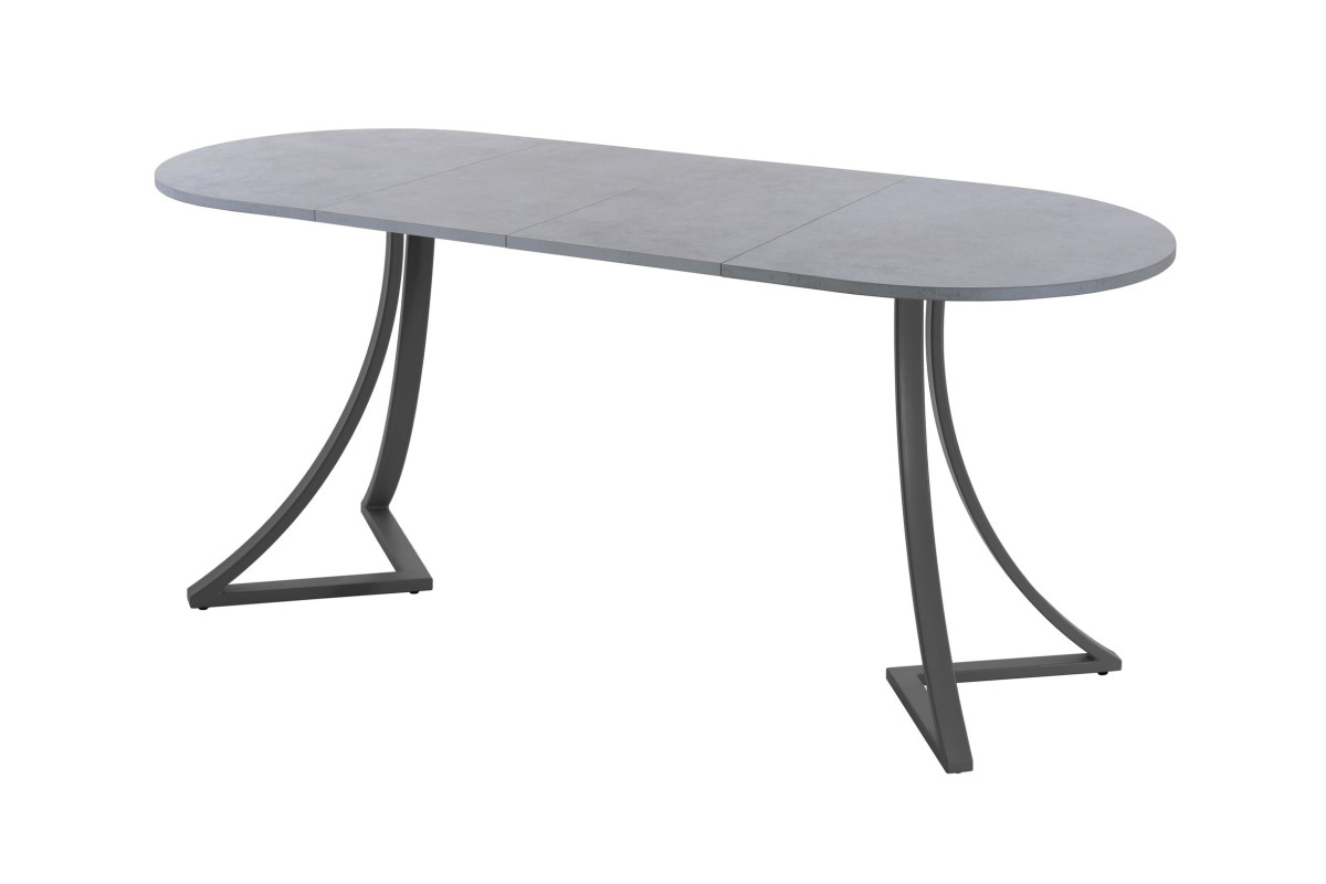 Обеденный стол AMC Elite (серии SLIM) / E24(1100) D3 (графит/Бетон Чикаго светло-серый)