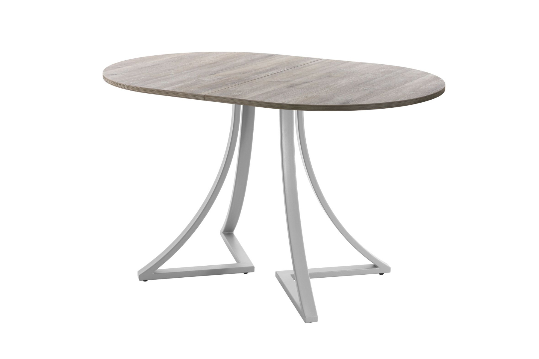 Обеденный стол AMC Elite (серии SLIM) / E24(1100) D3 (серебро/Дуб Уайт-Ривер песочно-бежевый)