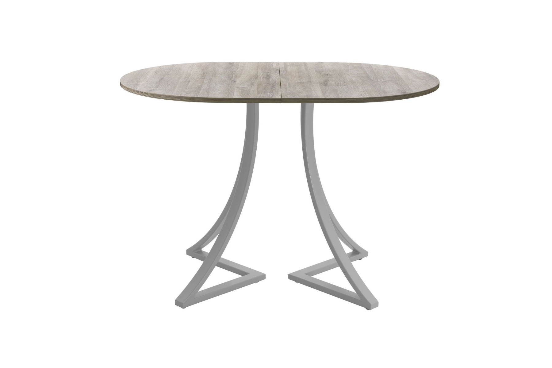 Обеденный стол AMC Elite (серии SLIM) / E24(1100) D3 (серебро/Дуб Уайт-Ривер песочно-бежевый)