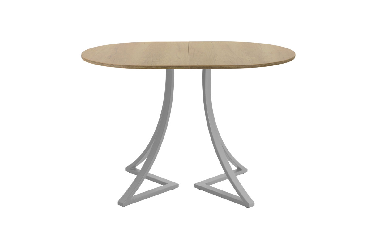 Обеденный стол AMC Elite (серии SLIM) / E24(1100) D3 (серебро/Дуб Небраска Натуральный)