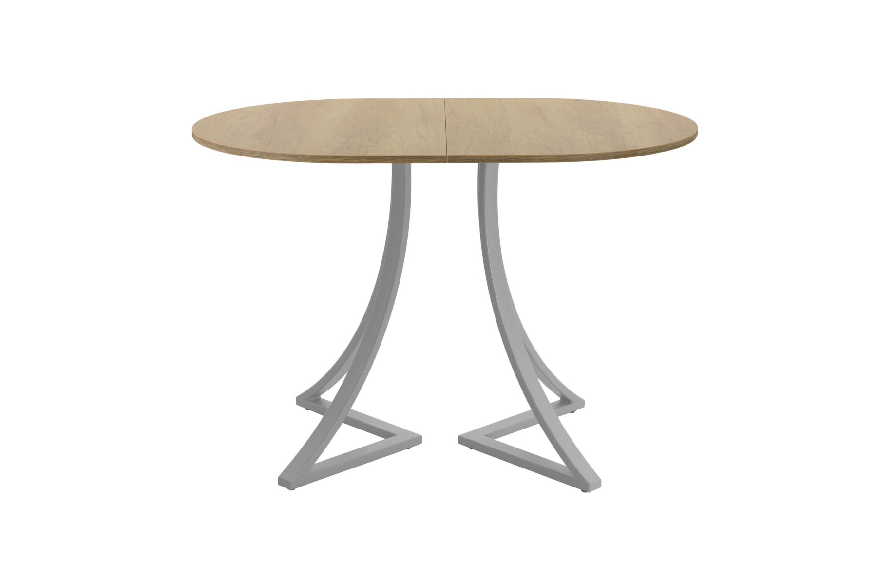 Обеденный стол AMC Elite (серии SLIM) / E24(1100) D3 (серебро/Дуб Небраска Натуральный)