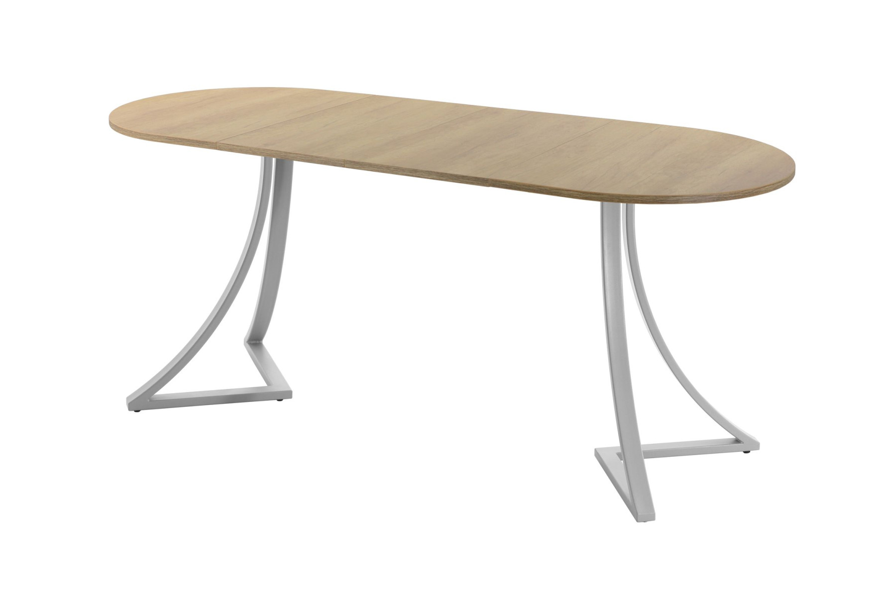 Обеденный стол AMC Elite (серии SLIM) / E24(1100) D3 (серебро/Дуб Небраска Натуральный)