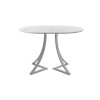 Обеденный стол AMC Elite (серии SLIM) / E24(1100) D3 (серебро/Мрамор Кристалл)