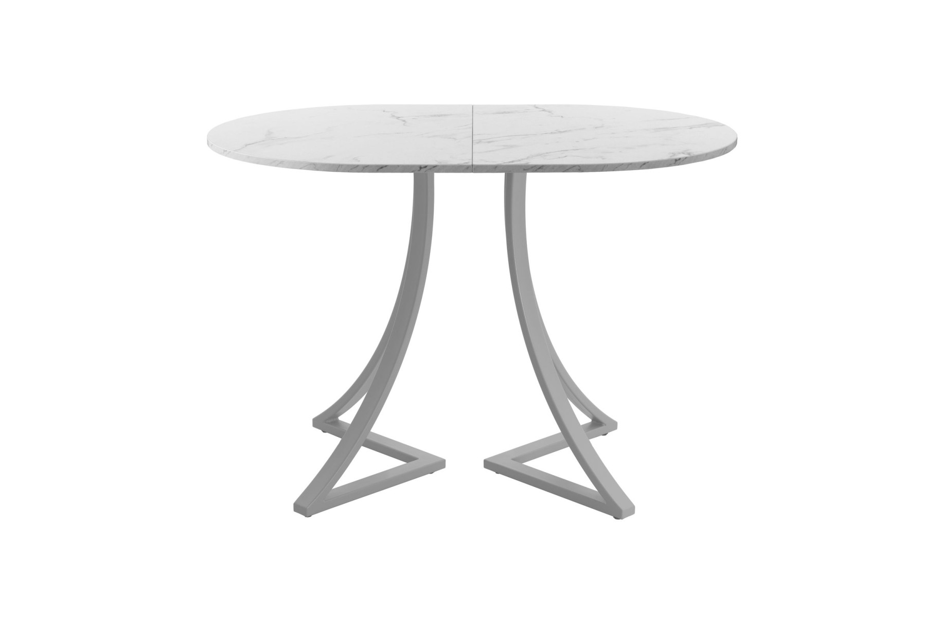 Обеденный стол AMC Elite (серии SLIM) / E24(1100) D3 (серебро/Мрамор Кристалл)