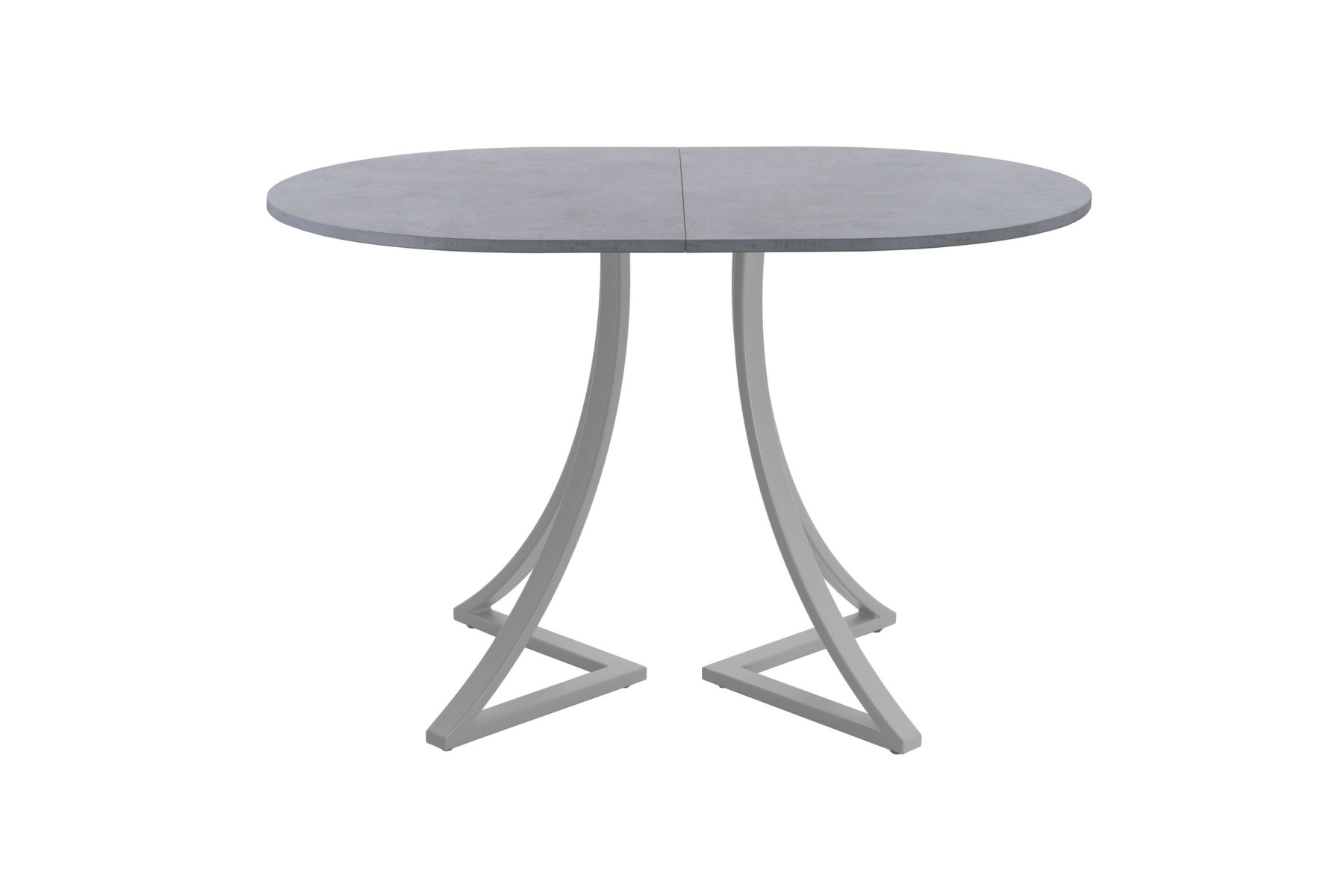 Обеденный стол AMC Elite (серии SLIM) / E24(1100) D3 (серебро/Бетон Чикаго светло-серый)