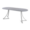 Обеденный стол AMC Elite (серии SLIM) / E24(1100) D3 (серебро/Бетон Чикаго светло-серый)