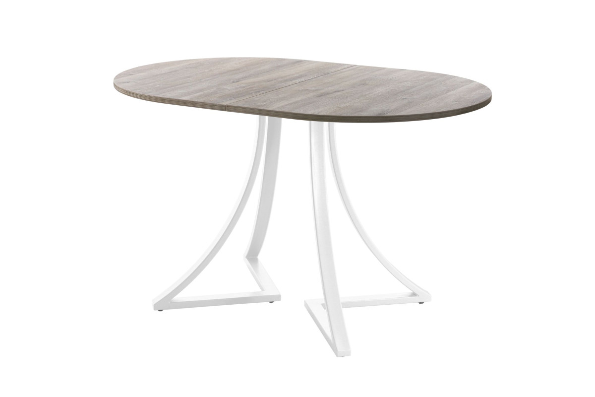 Обеденный стол AMC Elite (серии SLIM) / E24(1200) D3 (белый/Дуб Уайт-Ривер песочно-бежевый)