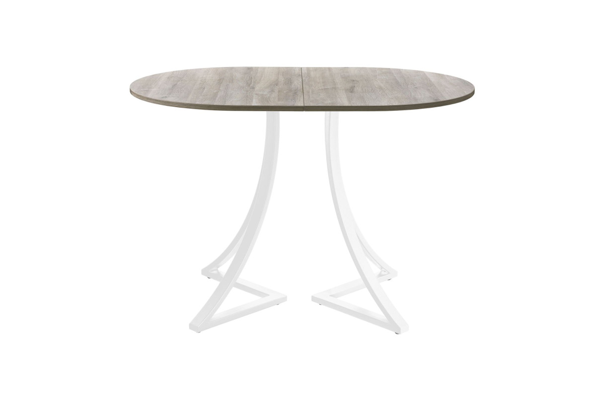 Обеденный стол AMC Elite (серии SLIM) / E24(1200) D3 (белый/Дуб Уайт-Ривер песочно-бежевый)