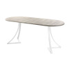 Обеденный стол AMC Elite (серии SLIM) / E24(1200) D3 (белый/Дуб Уайт-Ривер песочно-бежевый)