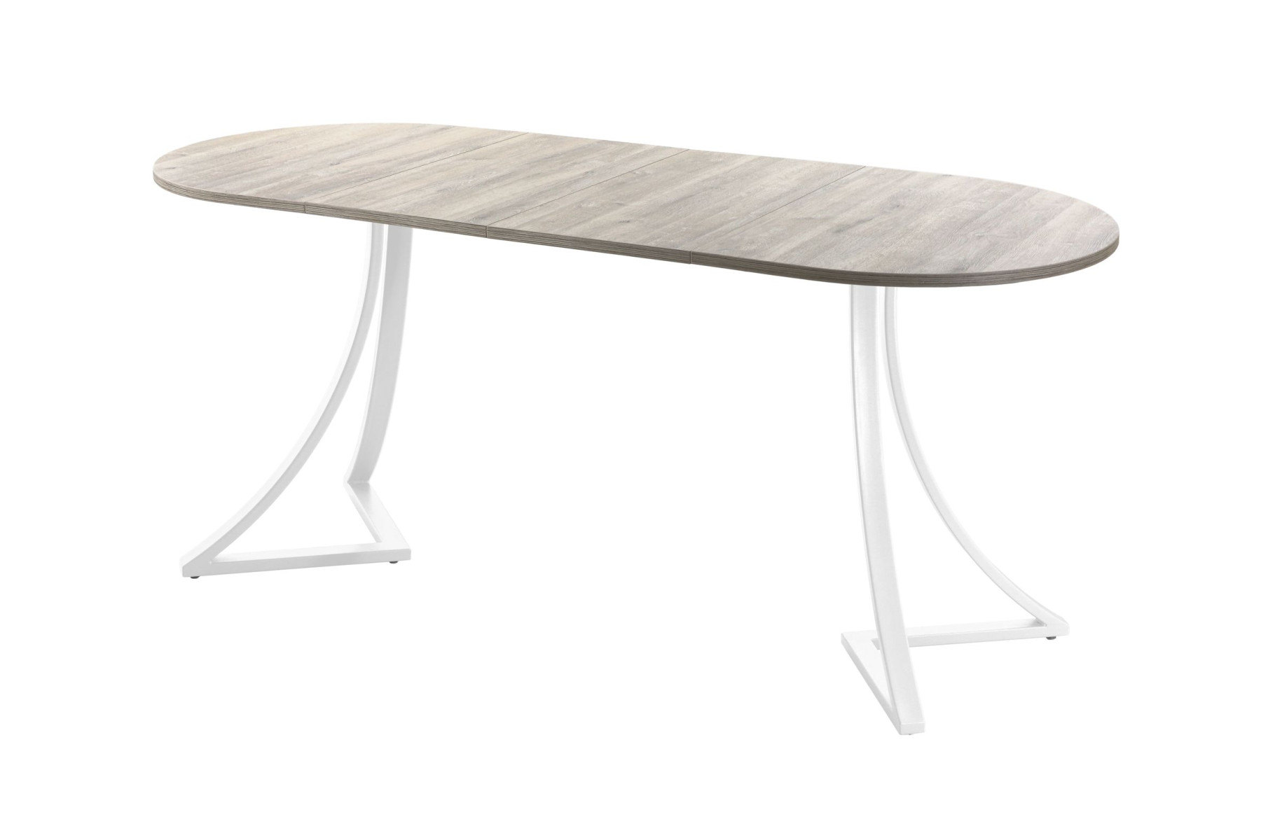 Обеденный стол AMC Elite (серии SLIM) / E24(1200) D3 (белый/Дуб Уайт-Ривер песочно-бежевый)