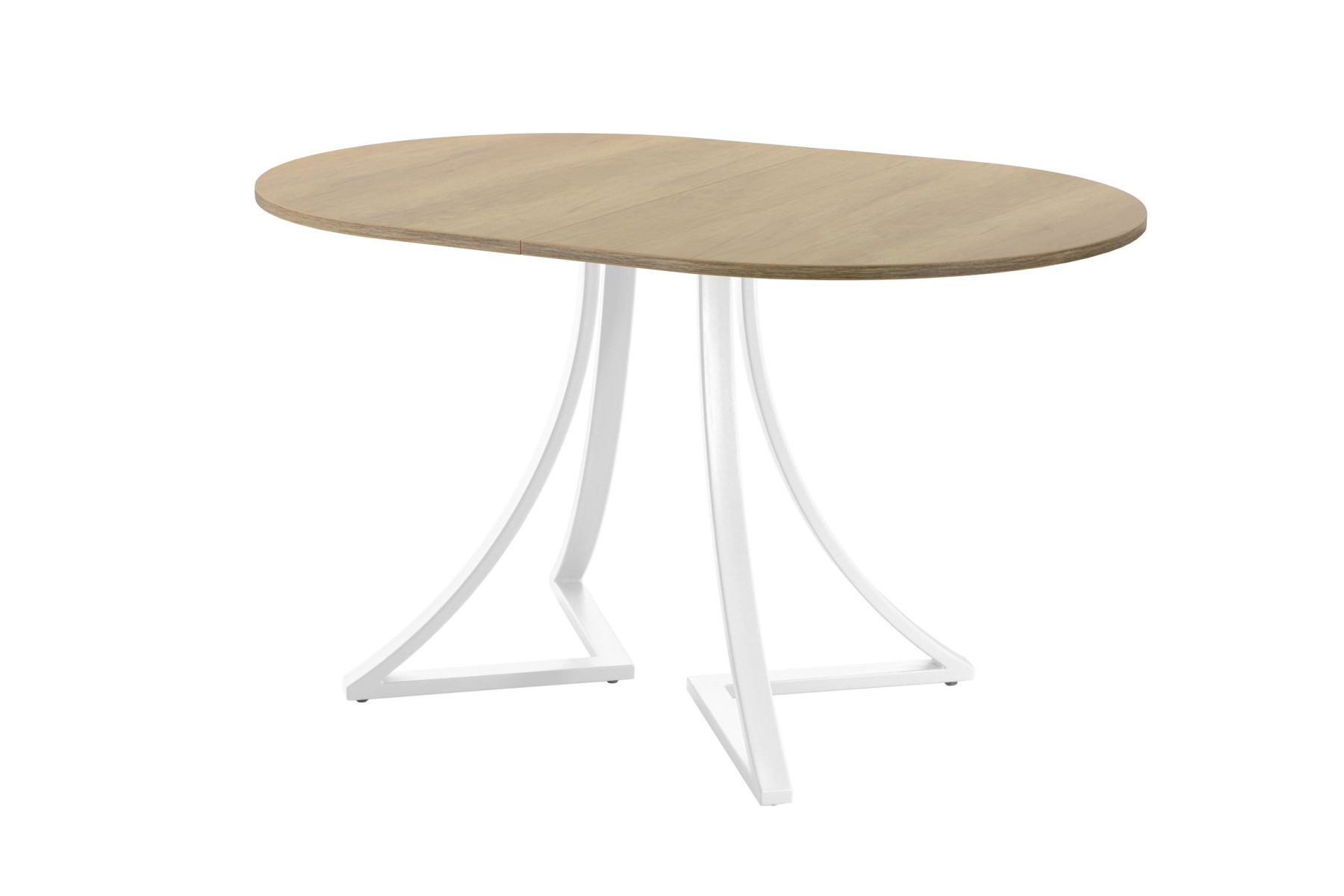 Обеденный стол AMC Elite (серии SLIM) / E24(1100) D3 (белый/Дуб Небраска Натуральный)