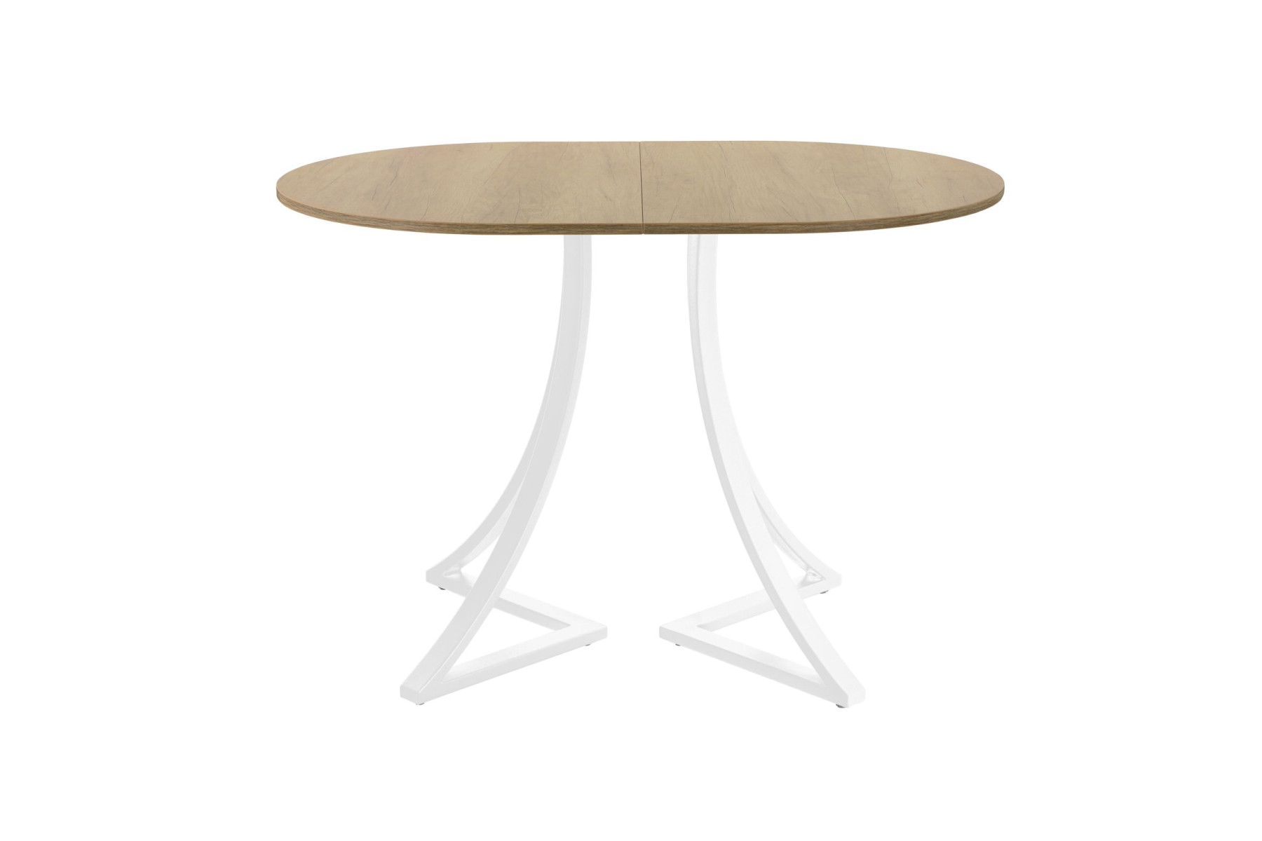 Обеденный стол AMC Elite (серии SLIM) / E24(1100) D3 (белый/Дуб Небраска Натуральный)