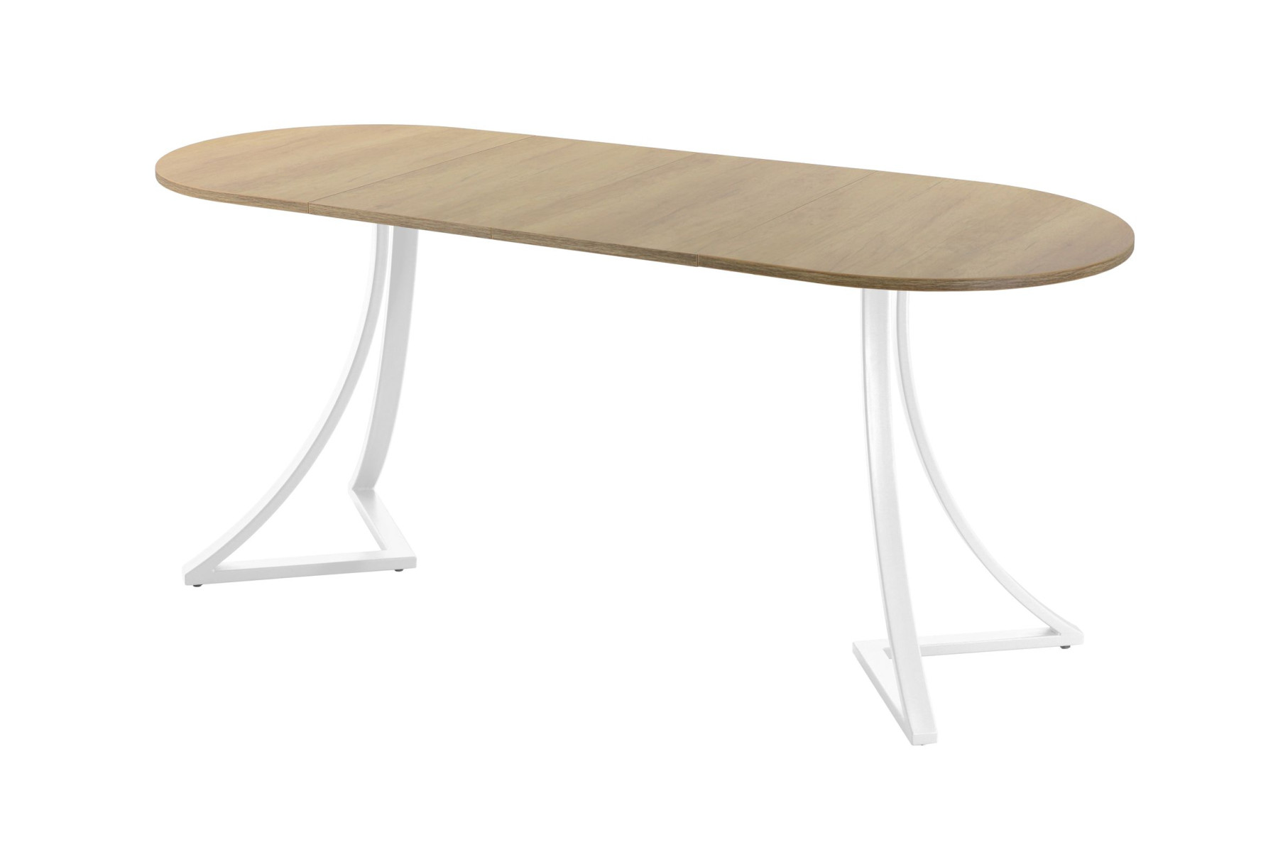 Обеденный стол AMC Elite (серии SLIM) / E24(1100) D3 (белый/Дуб Небраска Натуральный)