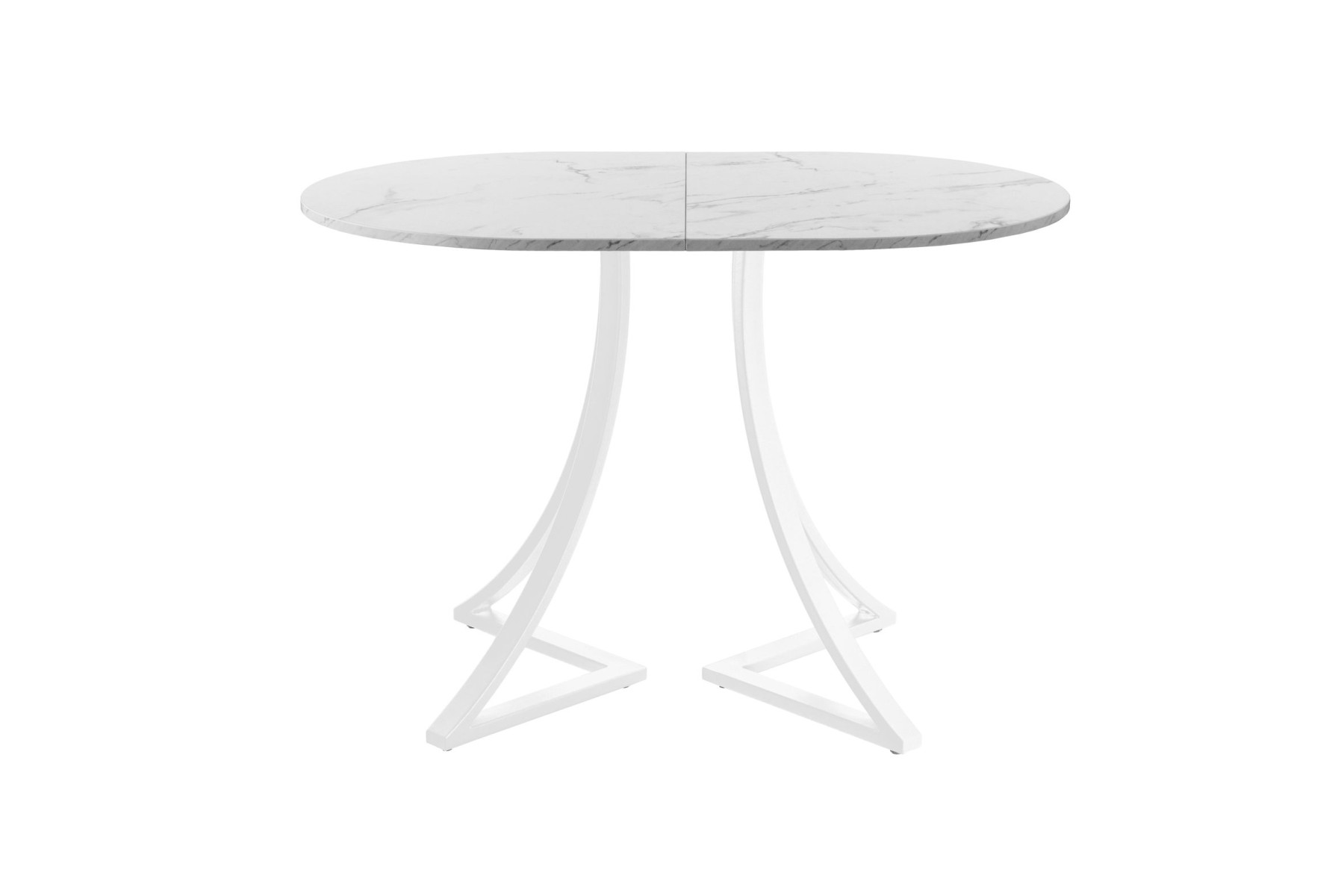 Обеденный стол AMC Elite (серии SLIM) / E24(1200) D3 (белый/Мрамор Кристалл)