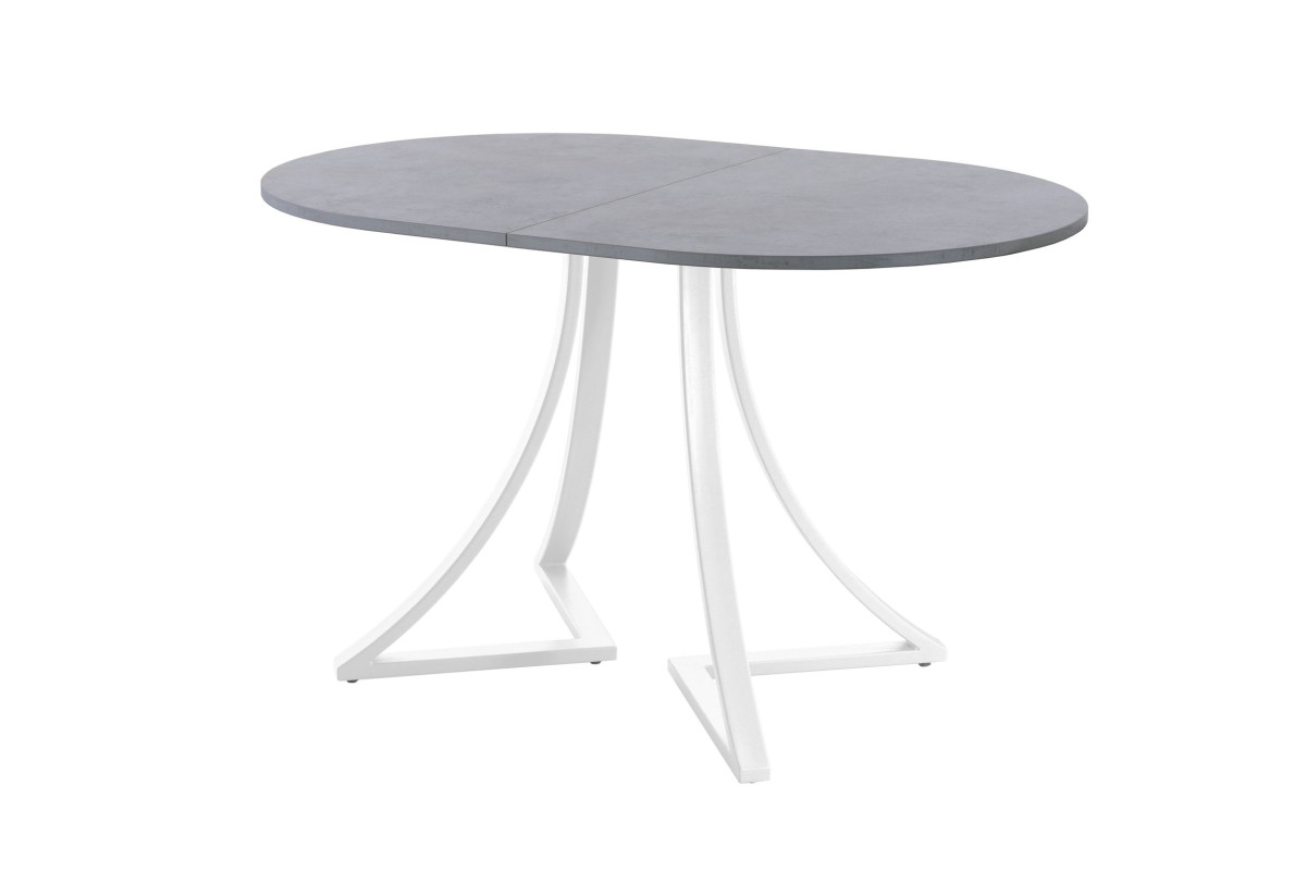 Обеденный стол AMC Elite (серии SLIM) / E24(1100) D3 (белый/Бетон Чикаго светло-серый)