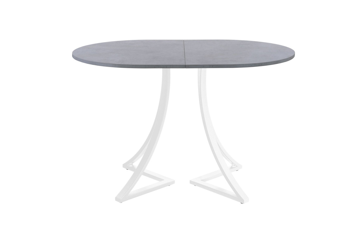 Обеденный стол AMC Elite (серии SLIM) / E24(1100) D3 (белый/Бетон Чикаго светло-серый)