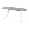 Обеденный стол AMC Elite (серии SLIM) / E24(1100) D3 (белый/Бетон Чикаго светло-серый)