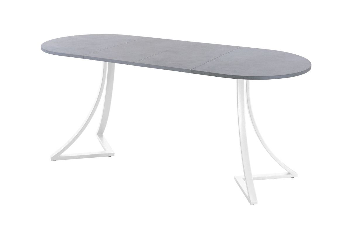Обеденный стол AMC Elite (серии SLIM) / E24(1100) D3 (белый/Бетон Чикаго светло-серый)