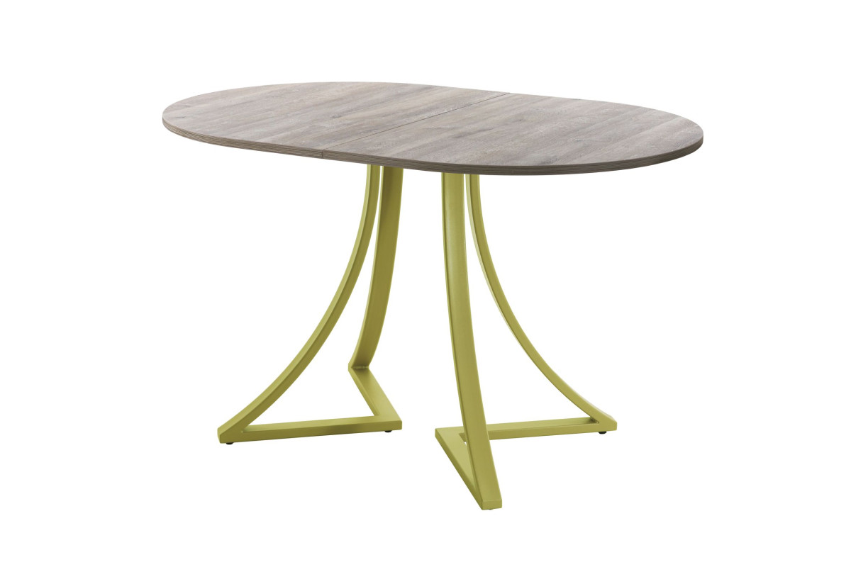 Обеденный стол AMC Elite (серии SLIM) / E24(1100) D3 (золото/Дуб Уайт-Ривер песочно-бежевый)