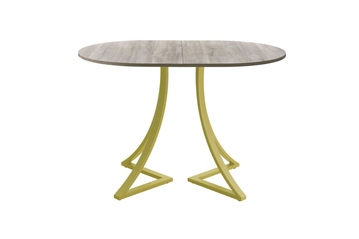 Обеденный стол AMC Elite (серии SLIM) / E24(1100) D3 (золото/Дуб Уайт-Ривер песочно-бежевый)