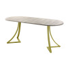 Обеденный стол AMC Elite (серии SLIM) / E24(1100) D3 (золото/Дуб Уайт-Ривер песочно-бежевый)