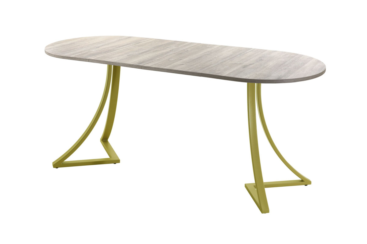 Обеденный стол AMC Elite (серии SLIM) / E24(1100) D3 (золото/Дуб Уайт-Ривер песочно-бежевый)