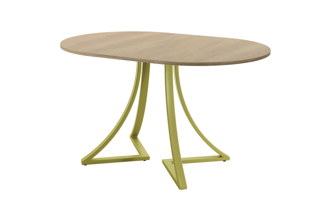 Обеденный стол AMC Elite (серии SLIM) / E24(1200) D3 (золото/Дуб Небраска Натуральный)