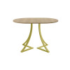 Обеденный стол AMC Elite (серии SLIM) / E24(1200) D3 (золото/Дуб Небраска Натуральный)