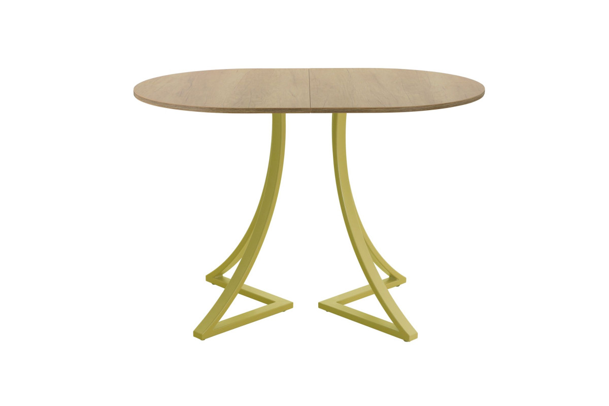 Обеденный стол AMC Elite (серии SLIM) / E24(1200) D3 (золото/Дуб Небраска Натуральный)