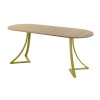 Обеденный стол AMC Elite (серии SLIM) / E24(1200) D3 (золото/Дуб Небраска Натуральный)