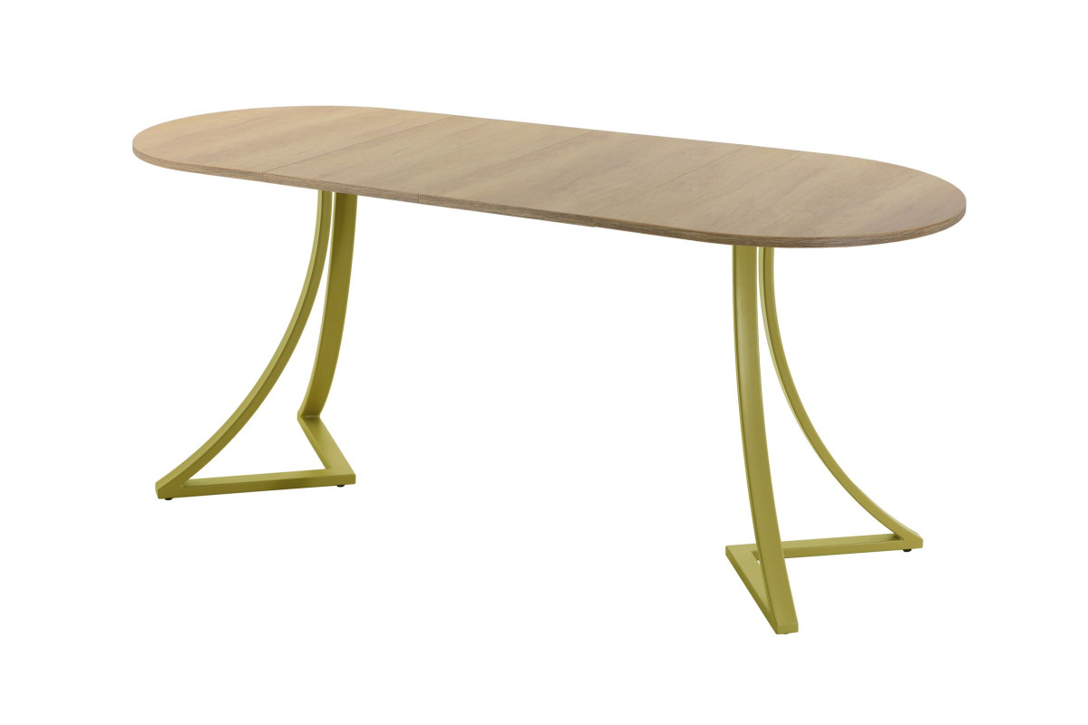 Обеденный стол AMC Elite (серии SLIM) / E24(1200) D3 (золото/Дуб Небраска Натуральный)