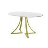 Обеденный стол AMC Elite (серии SLIM) / E24(1100) D3 (золото/Мрамор Кристалл)