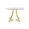 Обеденный стол AMC Elite (серии SLIM) / E24(1100) D3 (золото/Мрамор Кристалл)