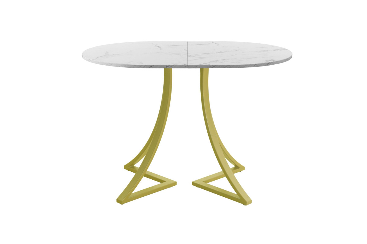 Обеденный стол AMC Elite (серии SLIM) / E24(1100) D3 (золото/Мрамор Кристалл)