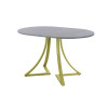 Обеденный стол AMC Elite (серии SLIM) / E24(1100) D3 (золото/Бетон Чикаго светло-серый)