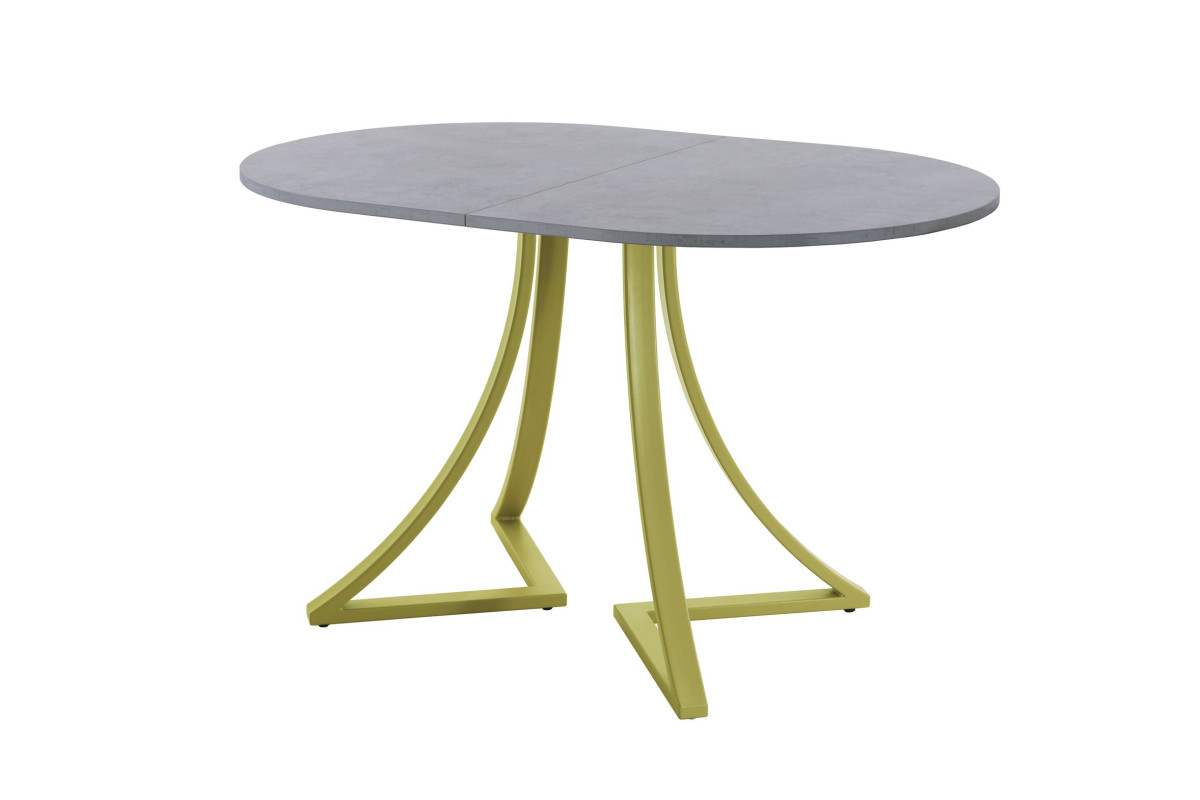 Обеденный стол AMC Elite (серии SLIM) / E24(1100) D3 (золото/Бетон Чикаго светло-серый)