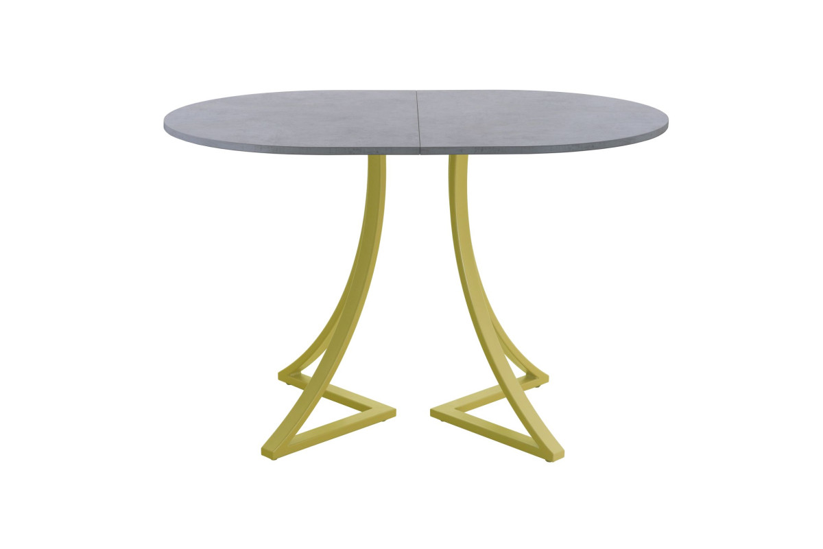 Обеденный стол AMC Elite (серии SLIM) / E24(1100) D3 (золото/Бетон Чикаго светло-серый)