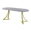 Обеденный стол AMC Elite (серии SLIM) / E24(1100) D3 (золото/Бетон Чикаго светло-серый)