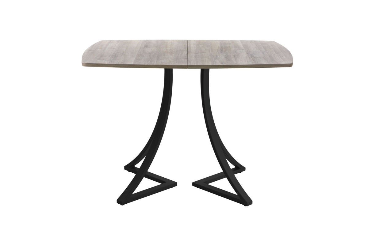 Обеденный стол AMC Elite (серии SLIM) / E24(1100) D6 (черный/Дуб Уайт-Ривер песочно-бежевый)