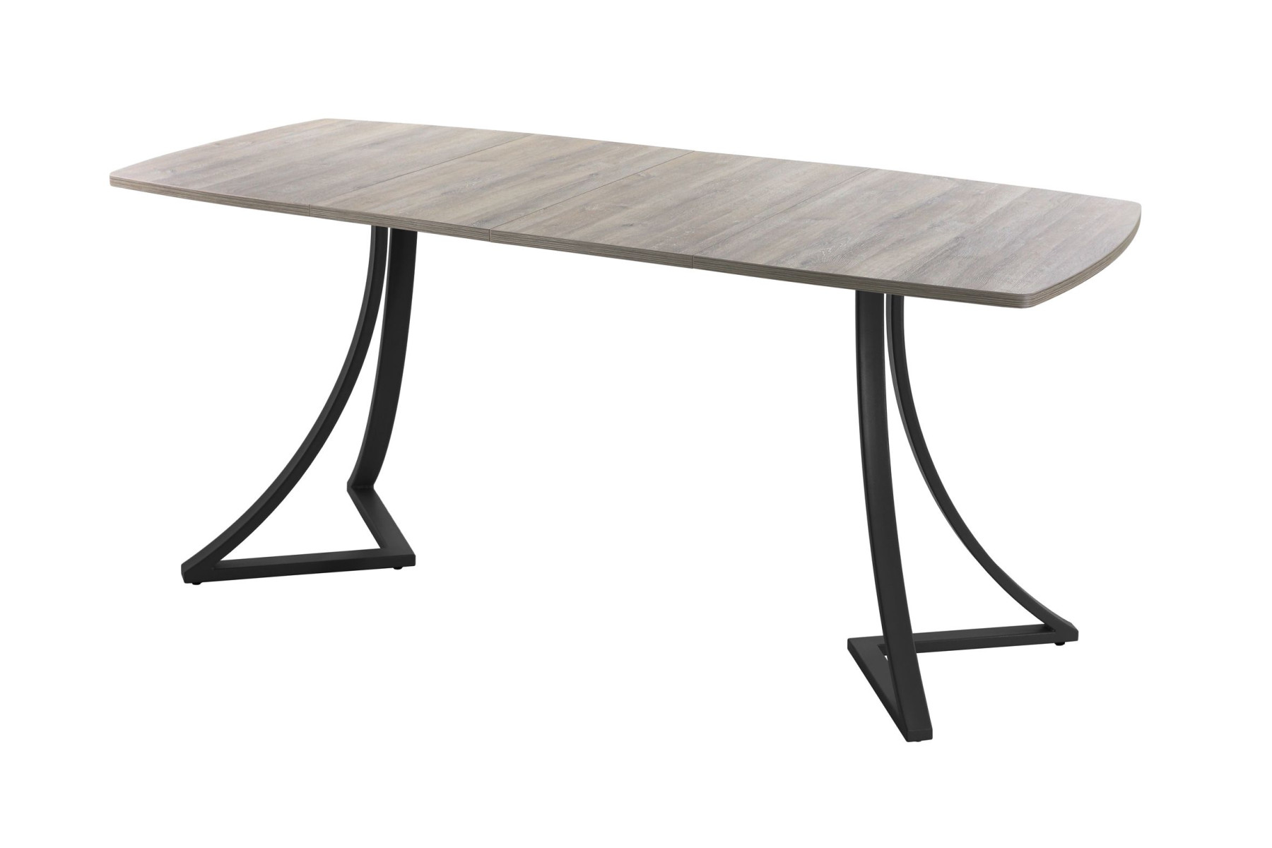 Обеденный стол AMC Elite (серии SLIM) / E24(1100) D6 (черный/Дуб Уайт-Ривер песочно-бежевый)