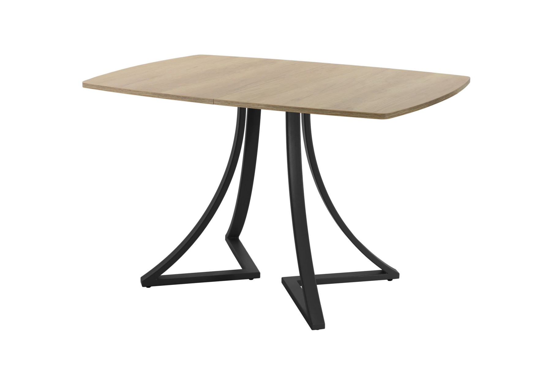 Обеденный стол AMC Elite (серии SLIM) / E24(1100) D6 (черный/Дуб Небраска Натуральный)