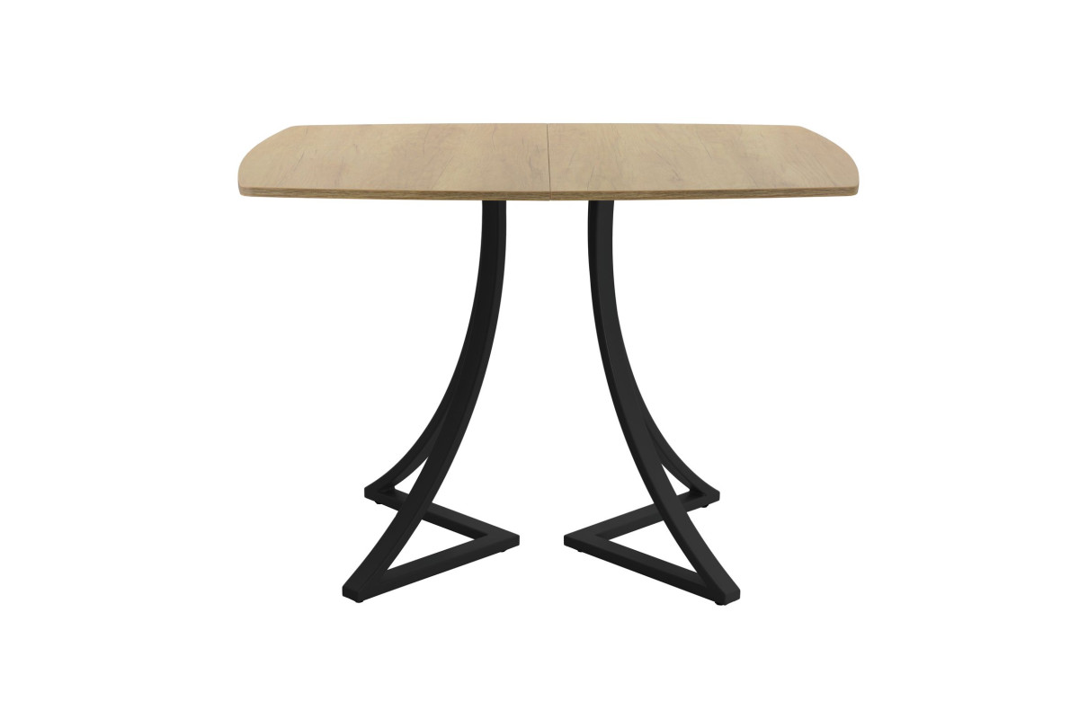 Обеденный стол AMC Elite (серии SLIM) / E24(1100) D6 (черный/Дуб Небраска Натуральный)