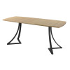 Обеденный стол AMC Elite (серии SLIM) / E24(1100) D6 (черный/Дуб Небраска Натуральный)