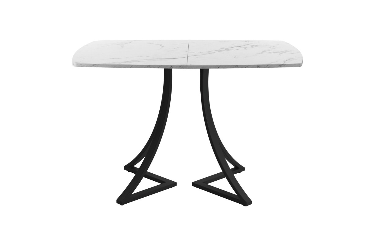 Обеденный стол AMC Elite (серии SLIM) / E24(1200) D6 (черный/Мрамор Кристалл)