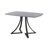 Обеденный стол AMC Elite (серии SLIM) / E24(1100) D6 (черный/Бетон Чикаго светло-серый)