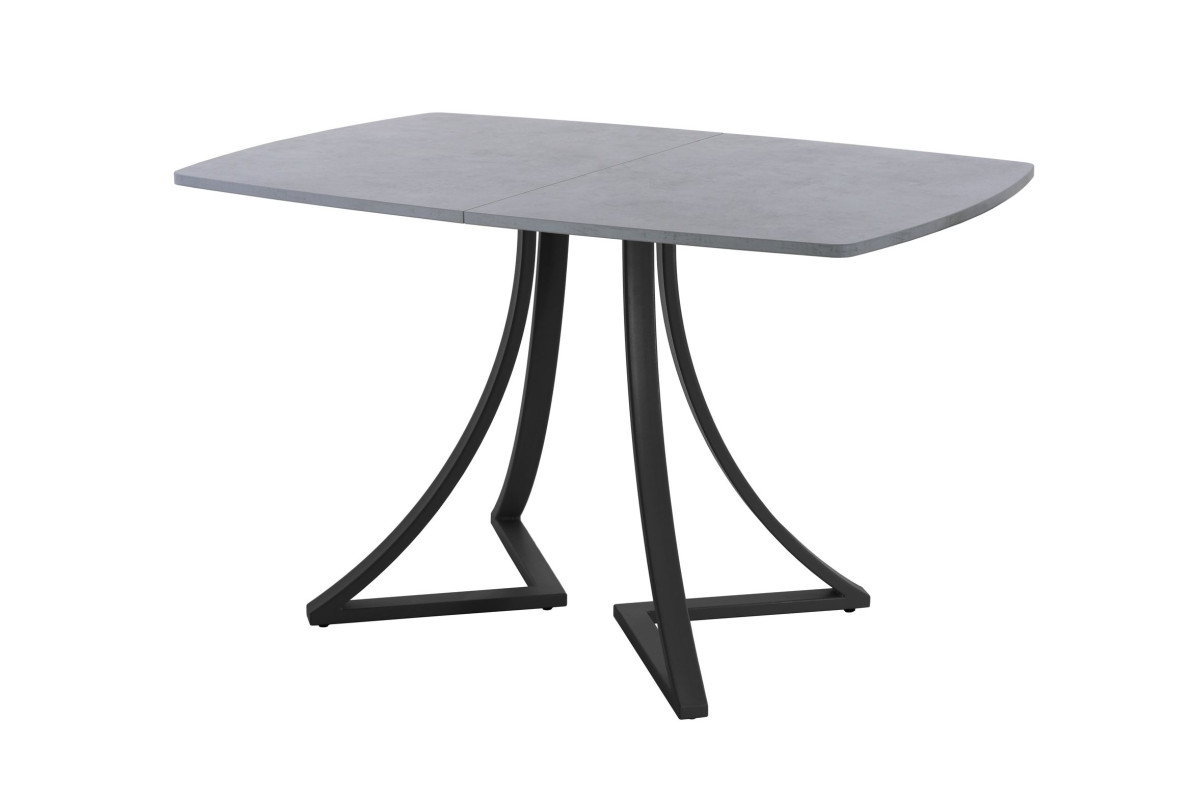 Обеденный стол AMC Elite (серии SLIM) / E24(1100) D6 (черный/Бетон Чикаго светло-серый)