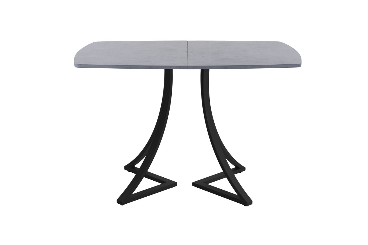 Обеденный стол AMC Elite (серии SLIM) / E24(1100) D6 (черный/Бетон Чикаго светло-серый)
